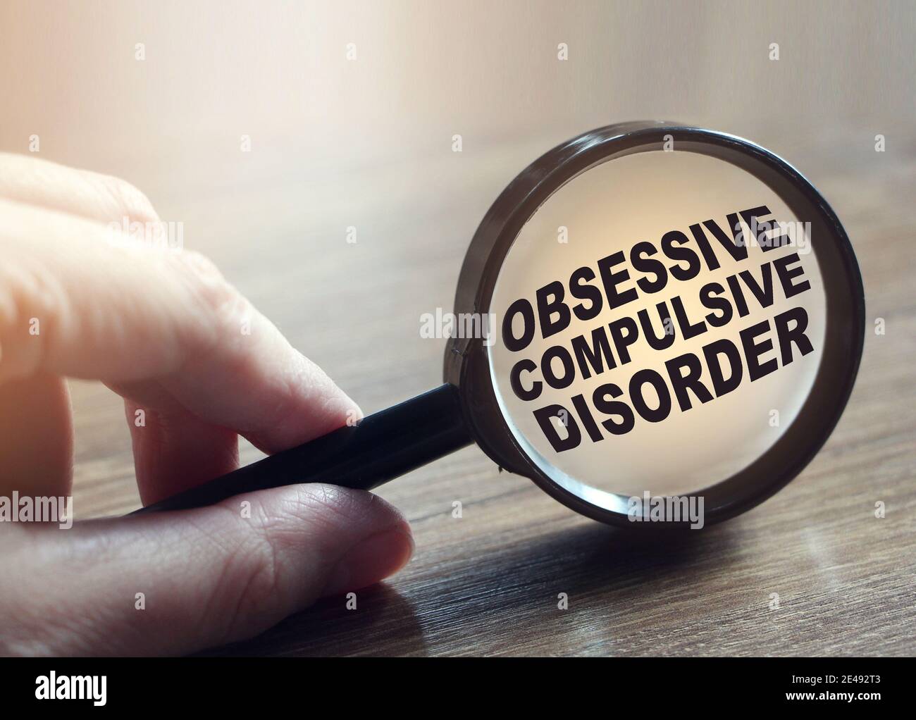 Diagnosis of Obsessive Compulsive Disorder under magnifying glass in