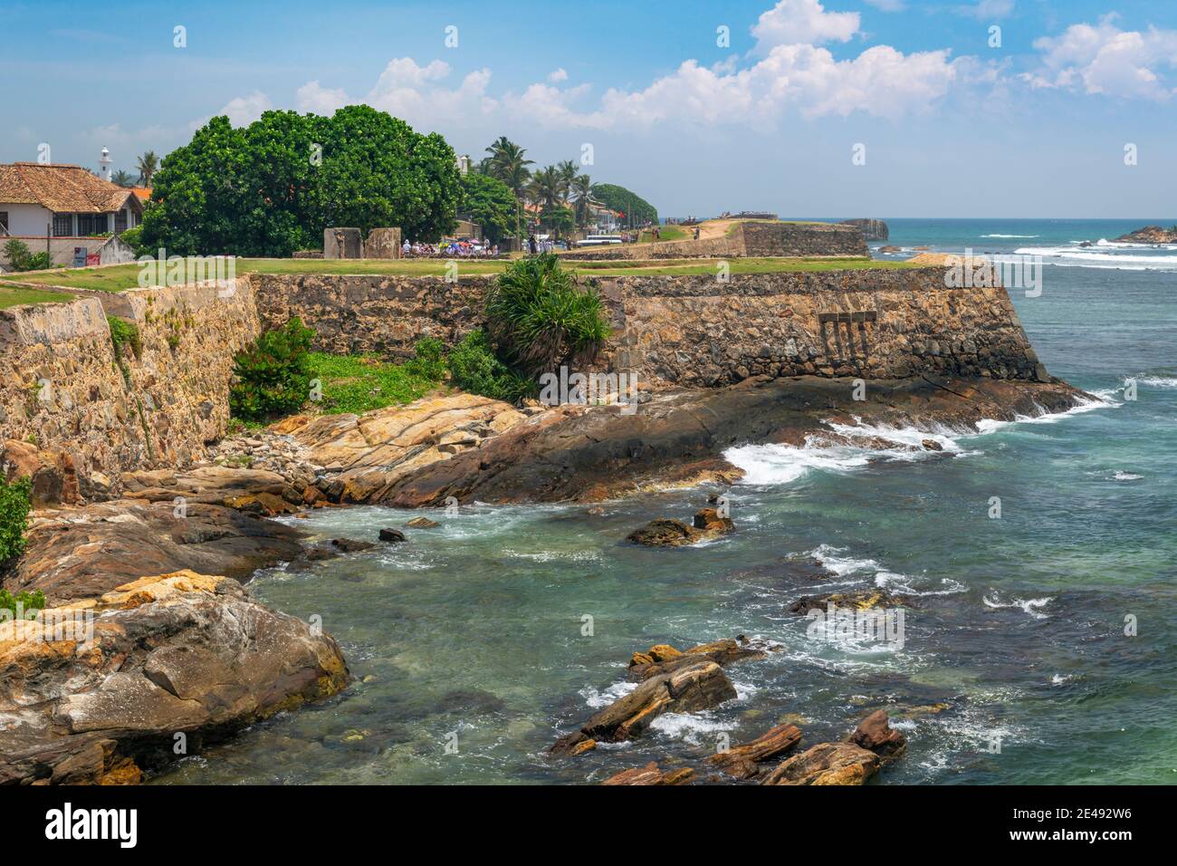 The ancient bastion of Galle Fort in the Southern Province of Sri Lanka. Stock Photo