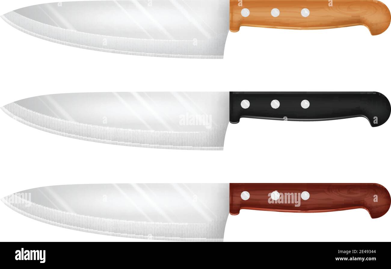Set of kitchen knives. Vector illustration Stock Vector Image & Art Alamy