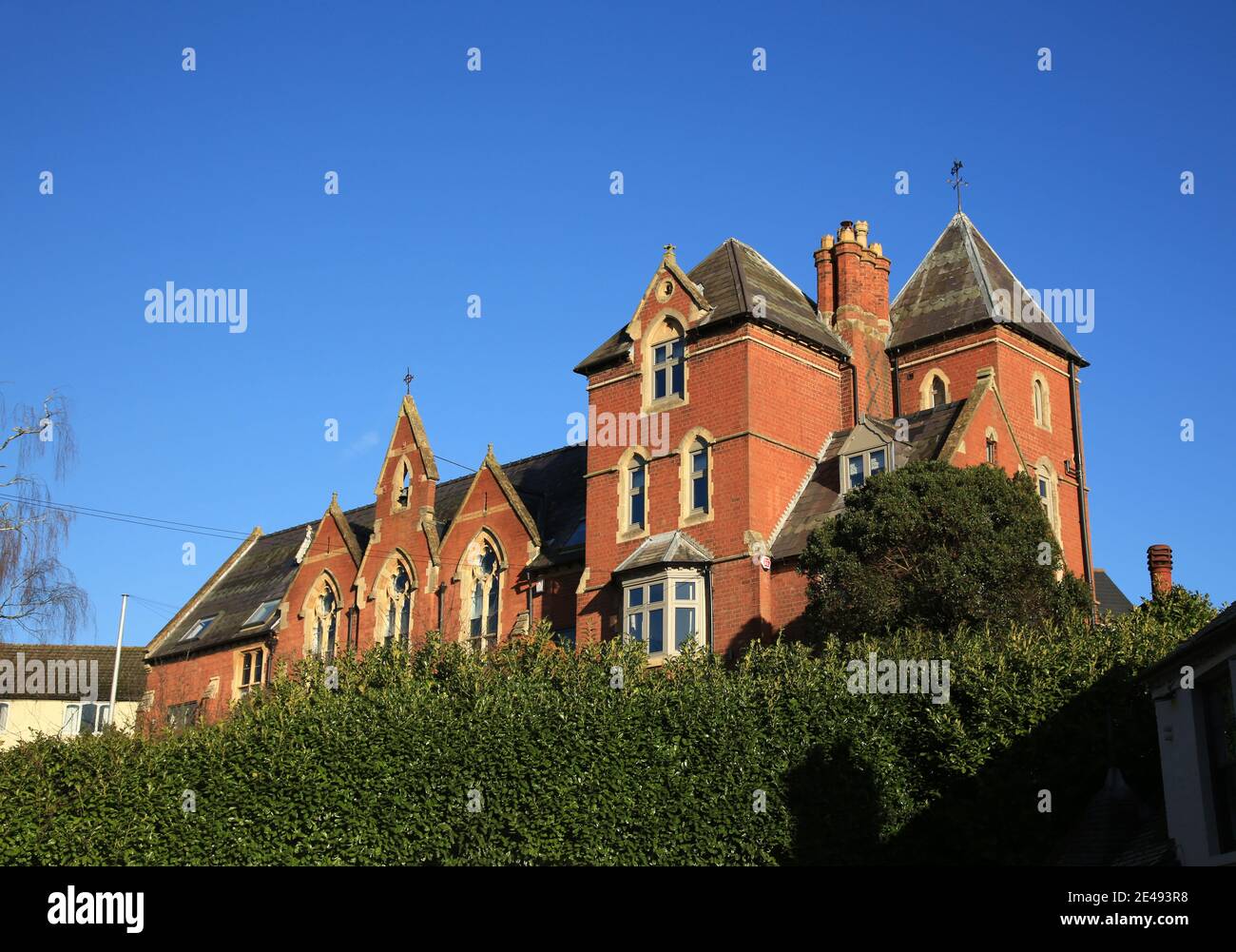 Old Foley school, a large gothic style building in Kinver, Staffordshire, England, UK. Stock Photo