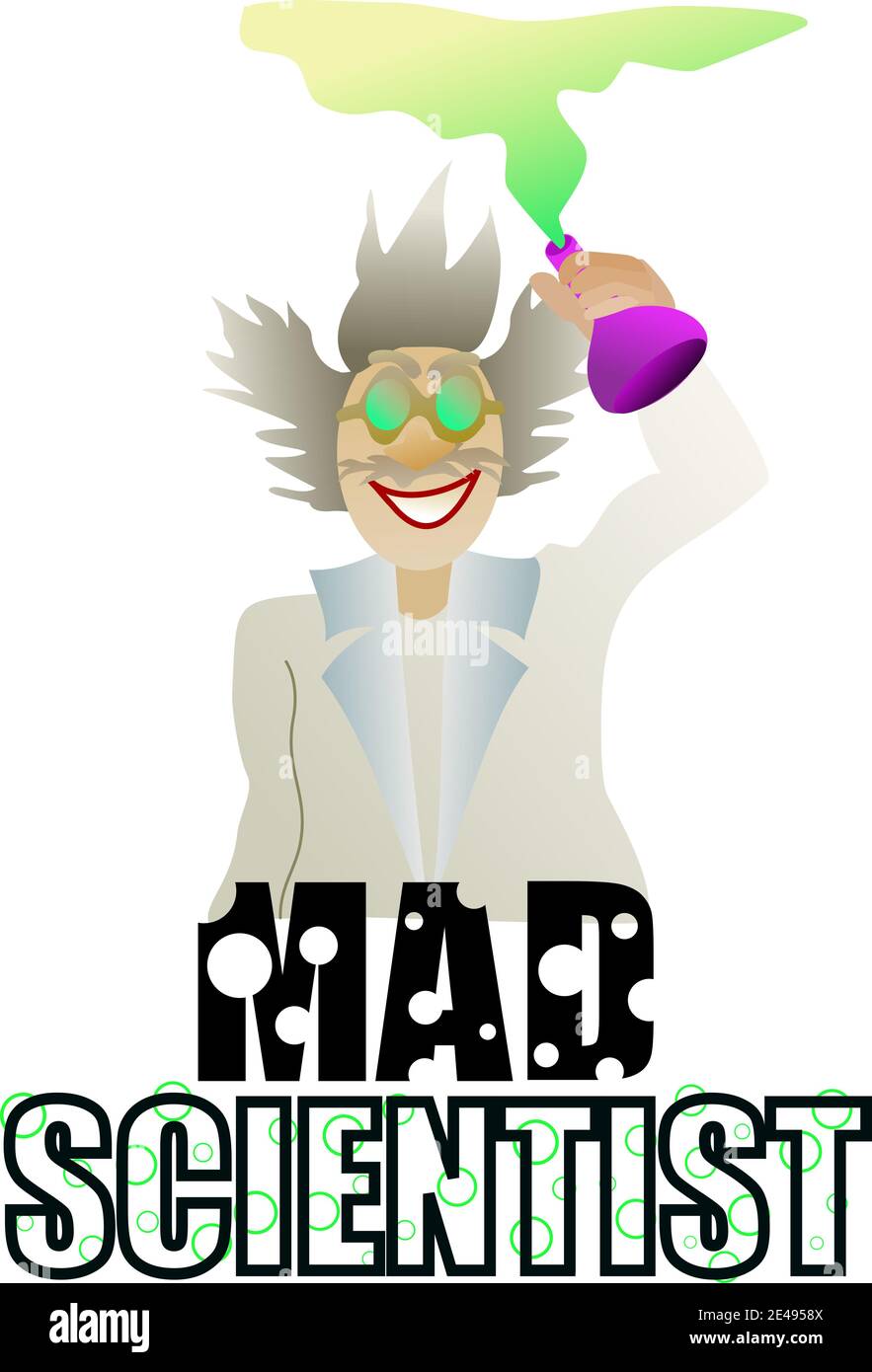 Image of classic mad scientist Stock Photo