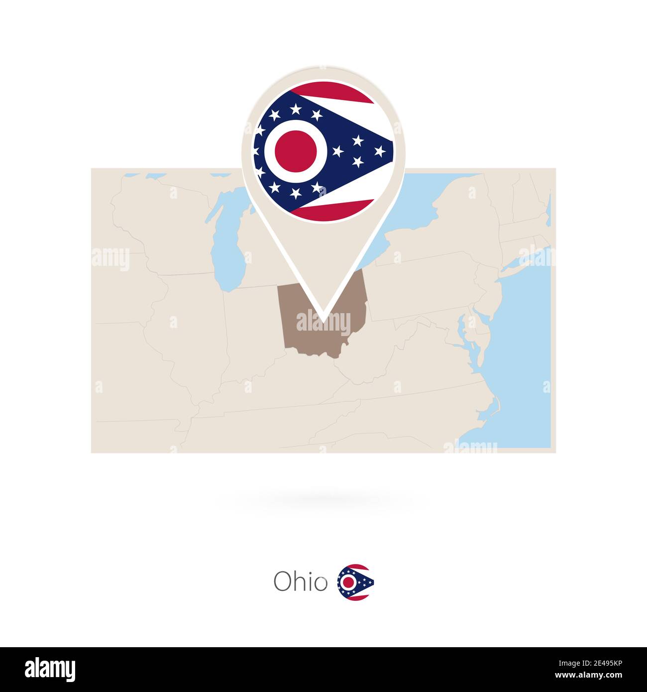 Outline map state ohio flag hi-res stock photography and images - Alamy