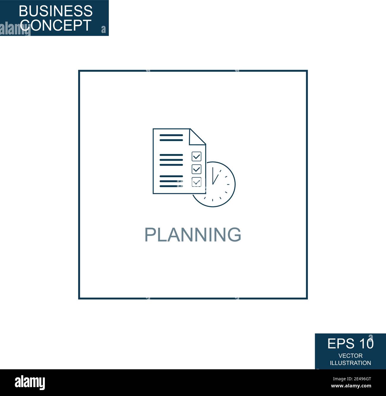 Business concept, web icon from thin lines. Solution - Vector illustration Stock Vector