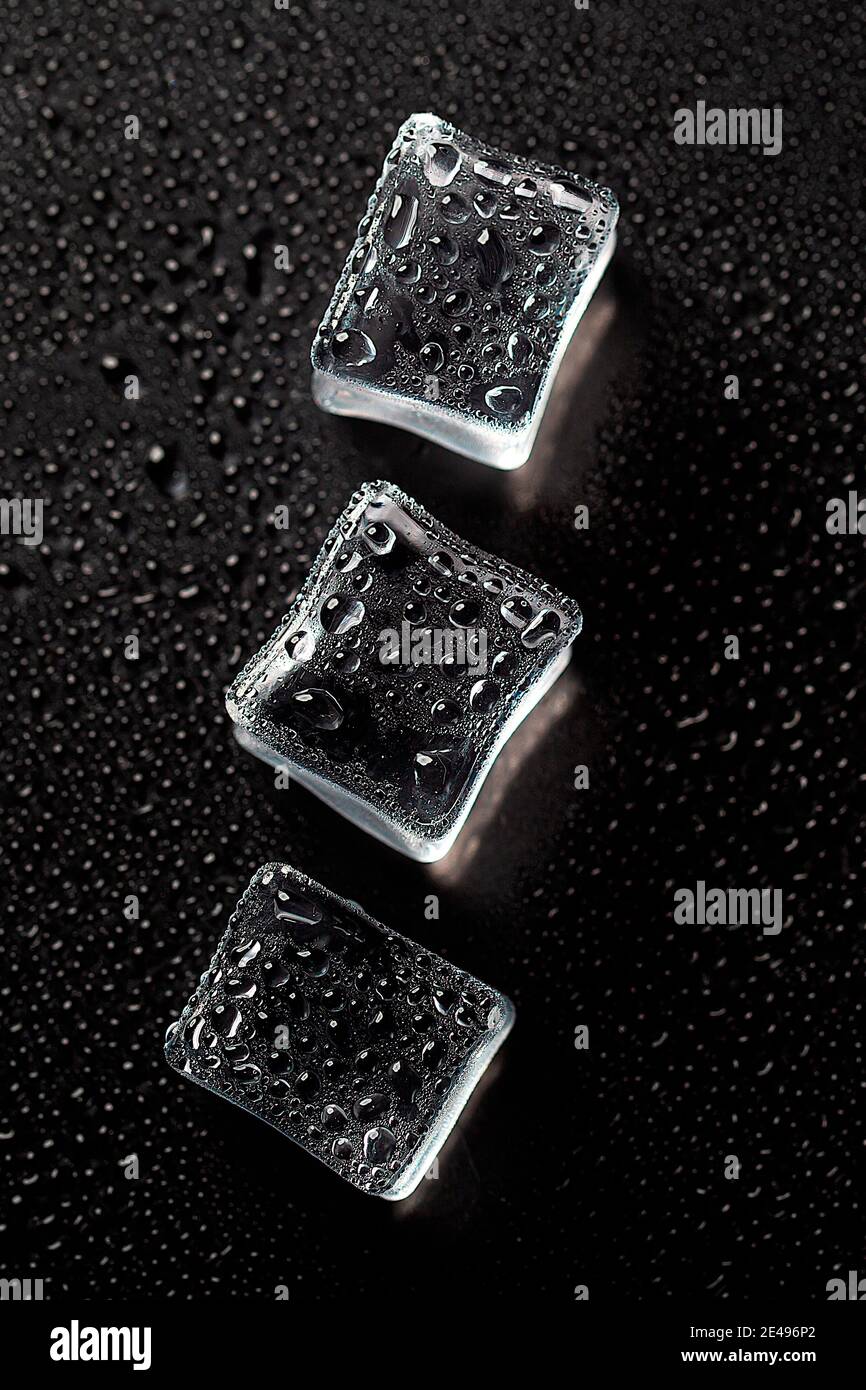 Abstract creative background with ice cubes and water drops Stock Photo ...
