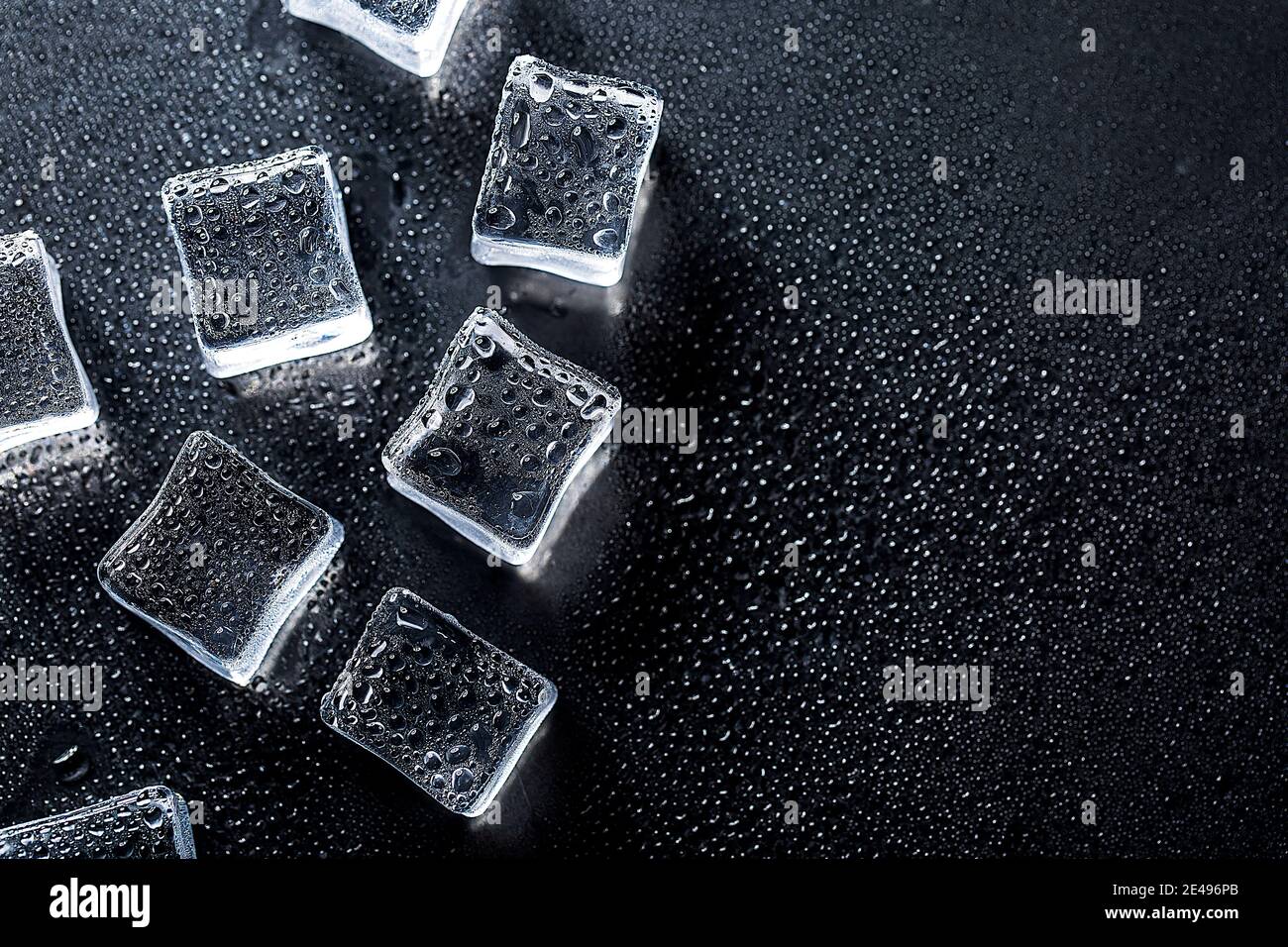 Abstract creative background with ice cubes and water drops Stock Photo ...