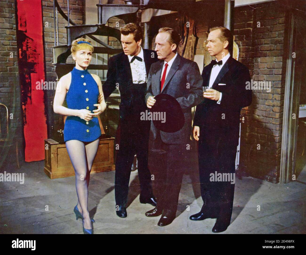 SAY ONE FOR ME 1959 20th Century Fox film with from left: Debbie Reynolds, Robert Wagner,  Bing Crosby, Ray Walston Stock Photo
