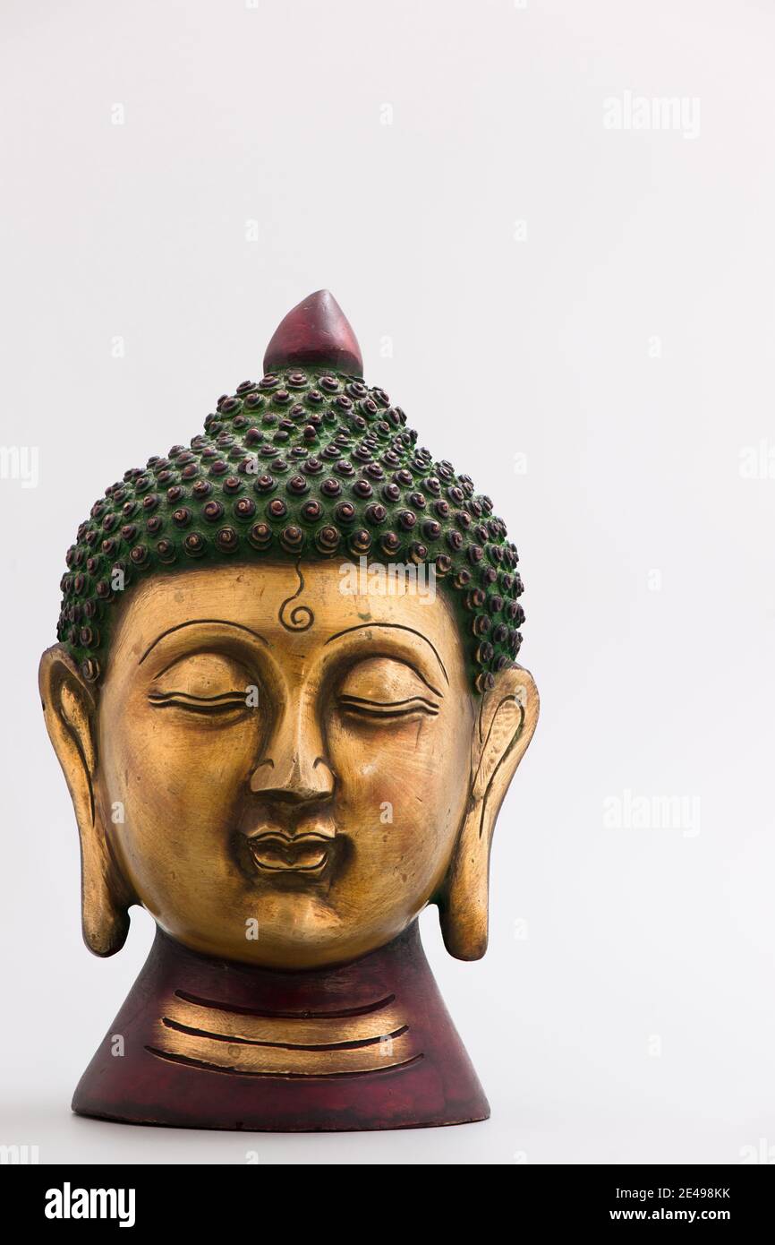 Buddha Heads Bronze Stock Photo