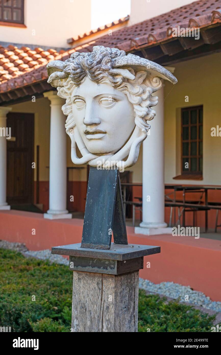 Sculpture in the roman villa borg near perl borg hi-res stock ...