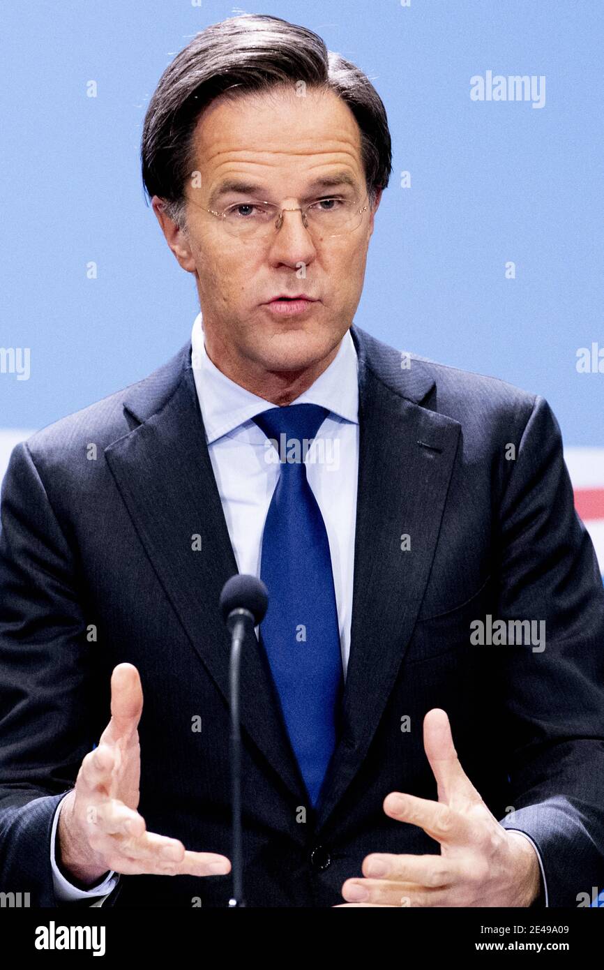Outgoing Prime Minister Mark Rutte during the weekly press conference ...