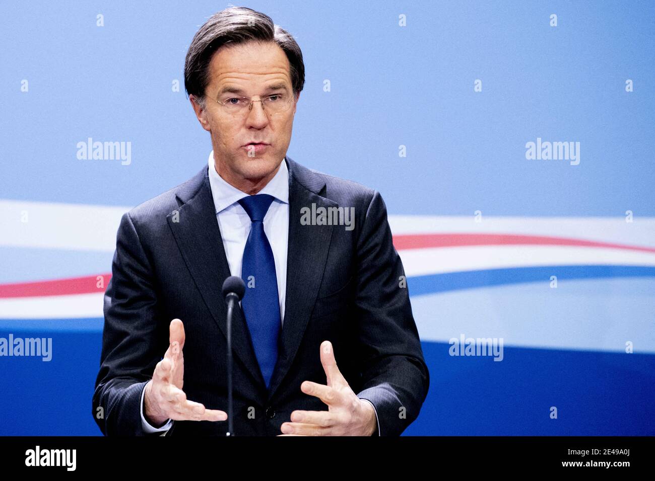 Outgoing Prime Minister Mark Rutte during the weekly press conference ...