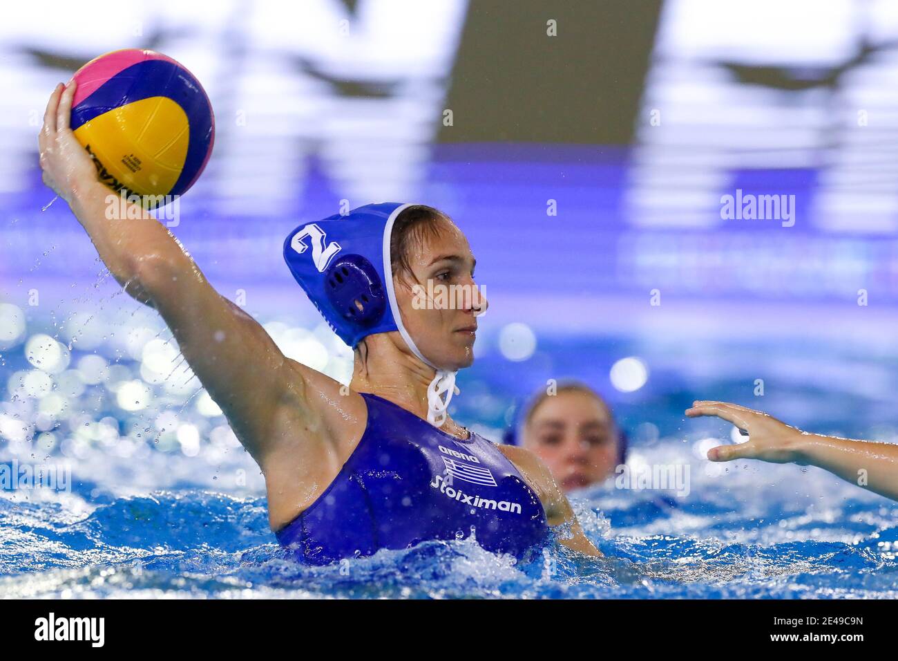 TRIESTE, ITALY - JANUARY 22: Christina Tsoukala of Greece during the match  between Slovakia and Greece at Women's Water Polo Olympic Games Qualificati  Stock Photo - Alamy