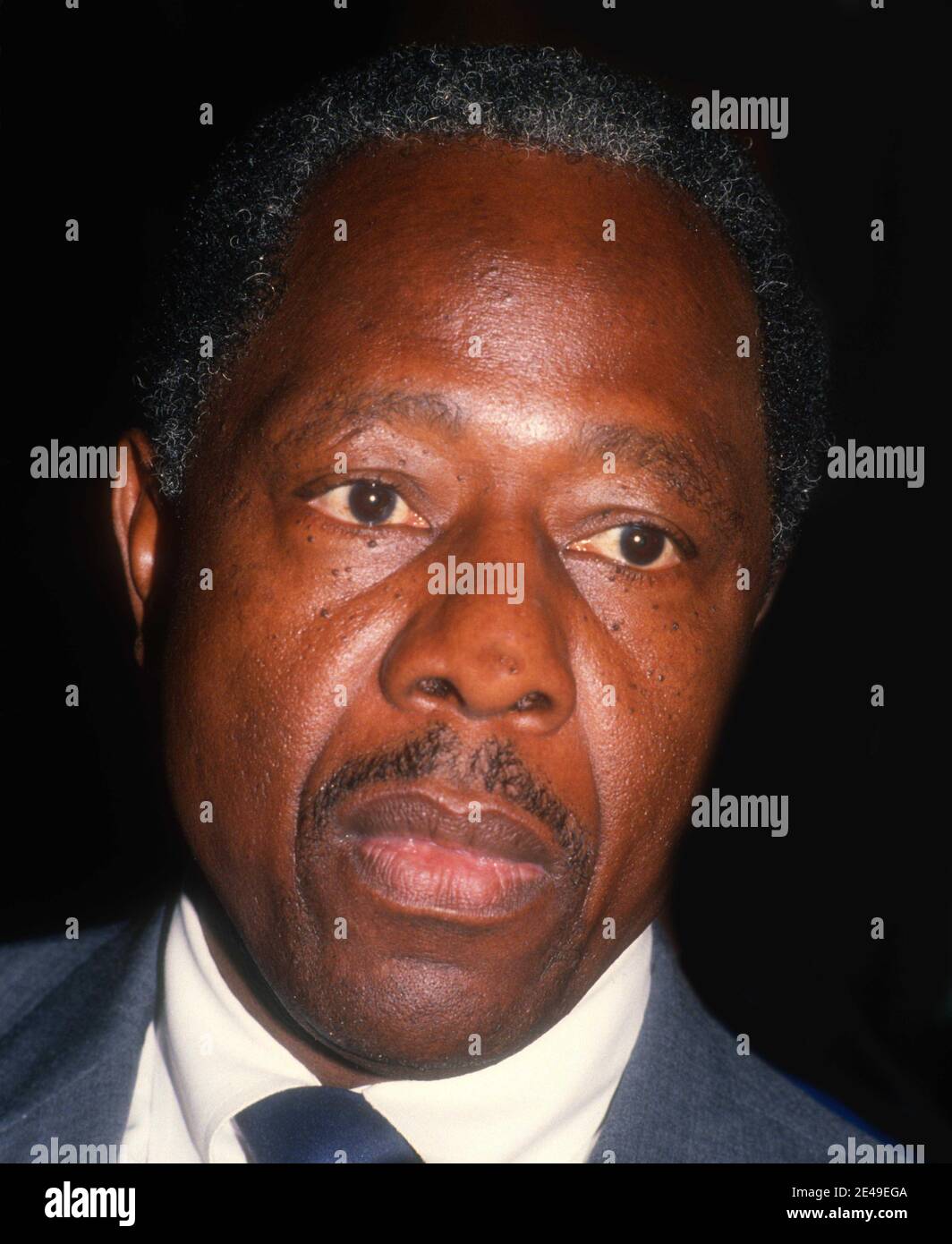 **FILE PHOTO** Baseball Hall Of Famer, Hank Aaron, Has Passed Away At 86. Hank Aaron 1984 Photo