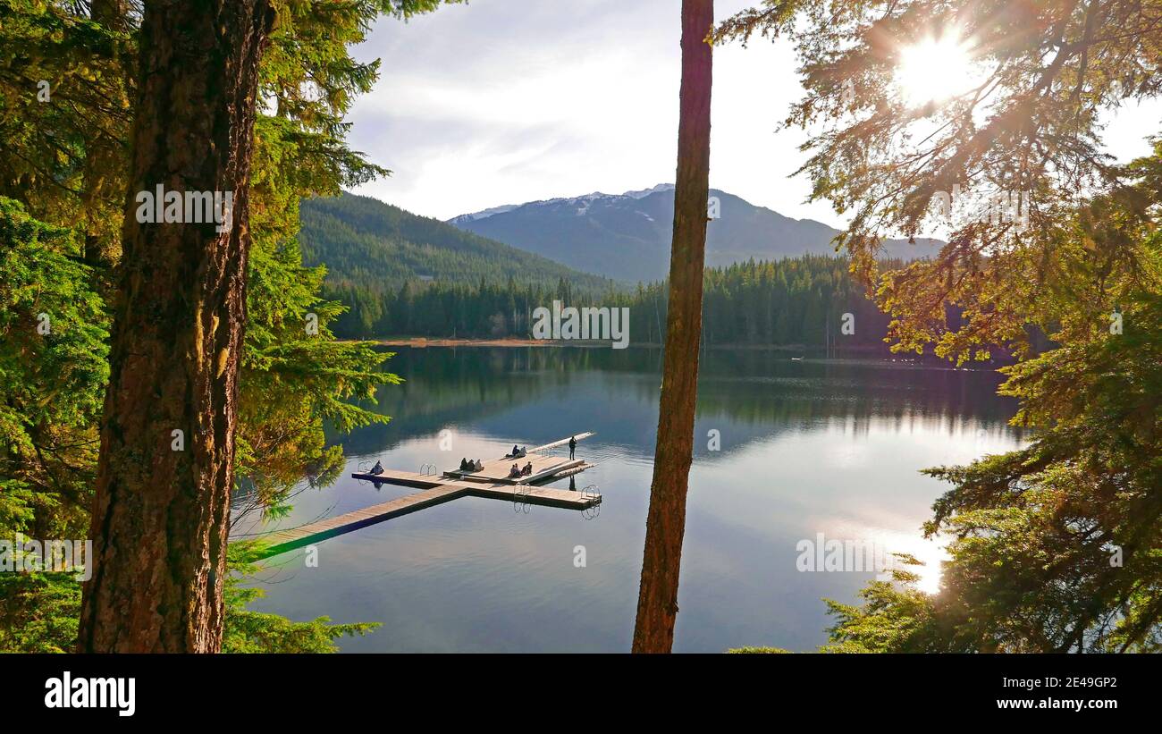 Lost Lake near Whistler, British Columbia. Canada Stock Photo