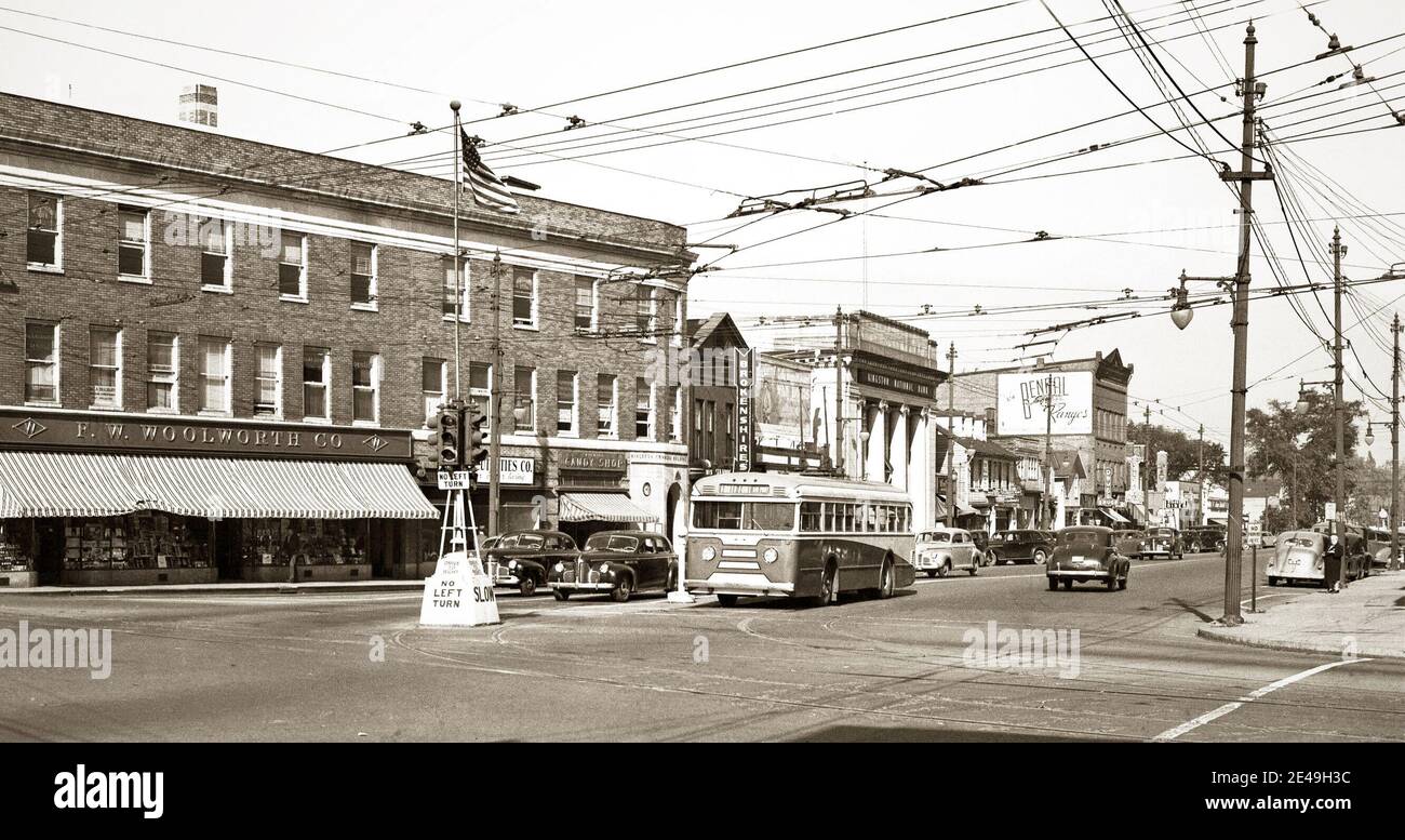 Kingston Corners, Kingston Pennsylvania USA Mid 1950s. Kingston is a