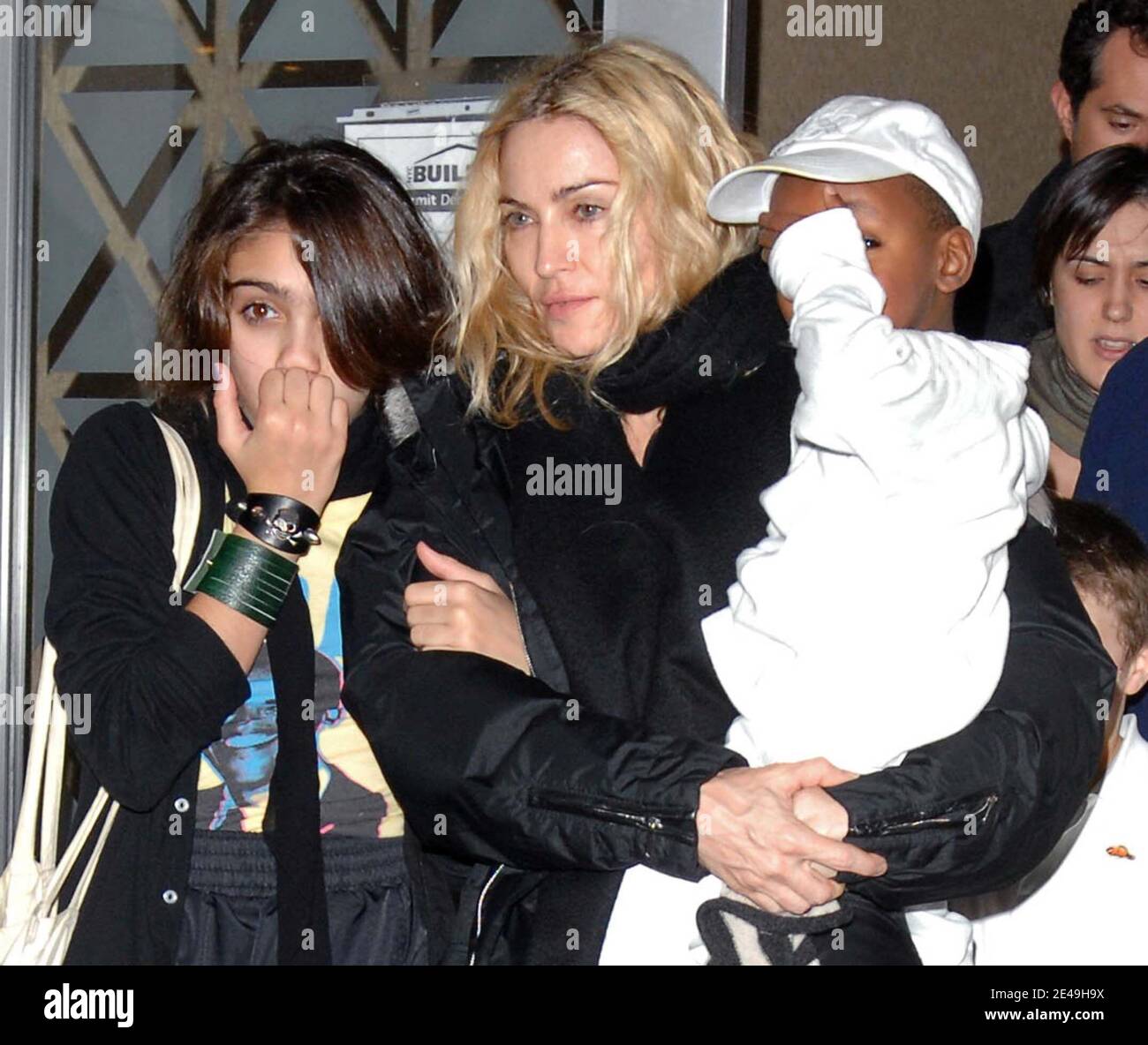 Madonna, Daughter Lourdes and adopted Malawian son David at the