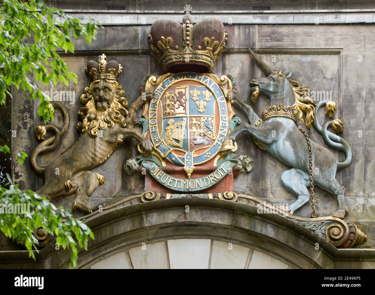 Coat of arms portal, Hanover Stock Photo - Alamy