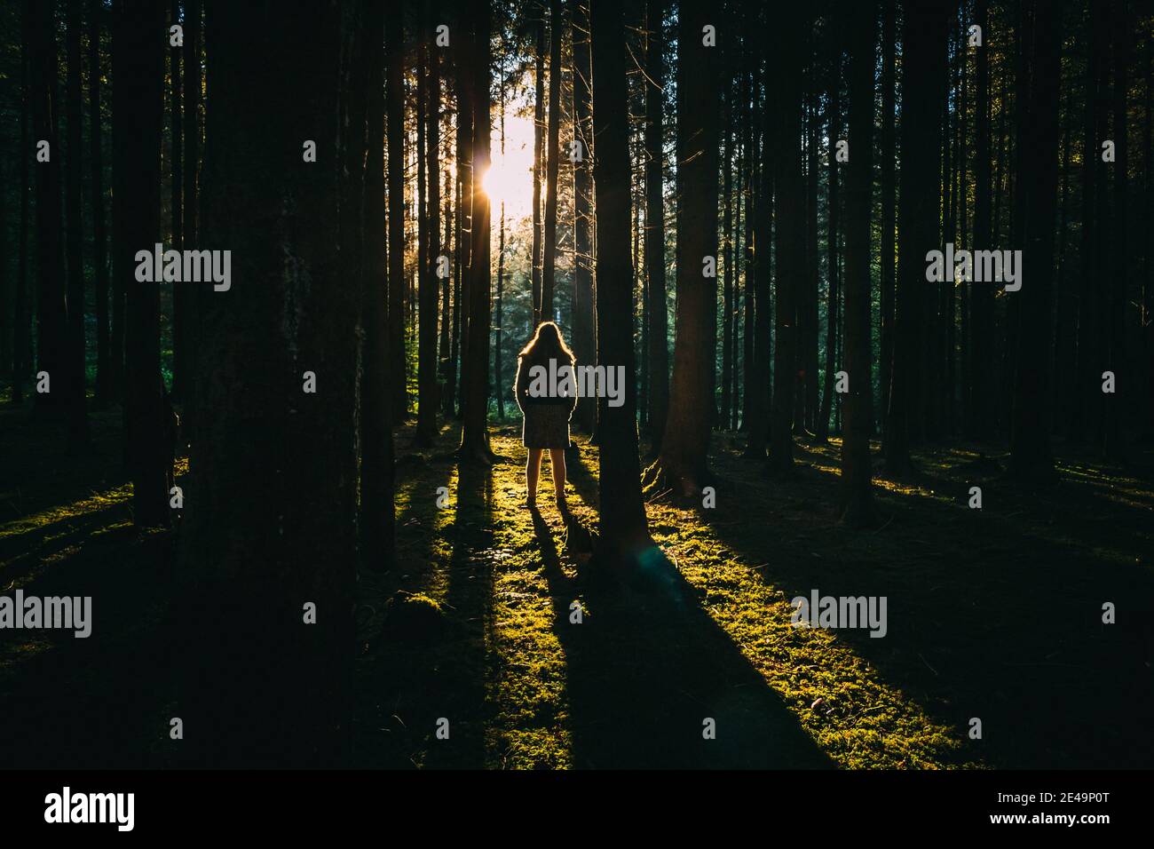 Lonely girl silhouette hi-res stock photography and images - Alamy