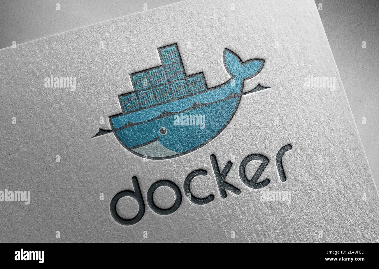 Docker logo hi-res stock photography and images - Alamy