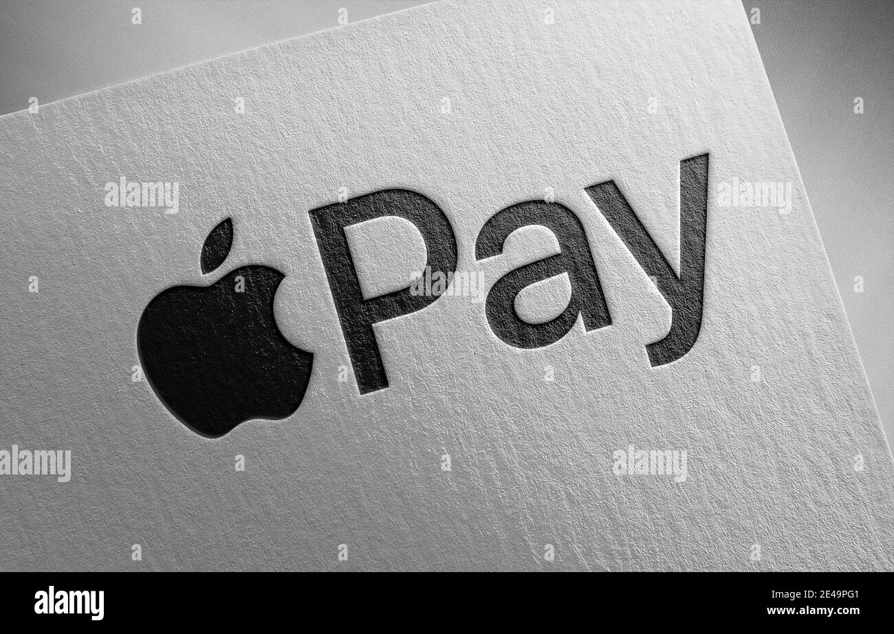 Apple Pay Logo Black And White Stock Photos & Images - Alamy