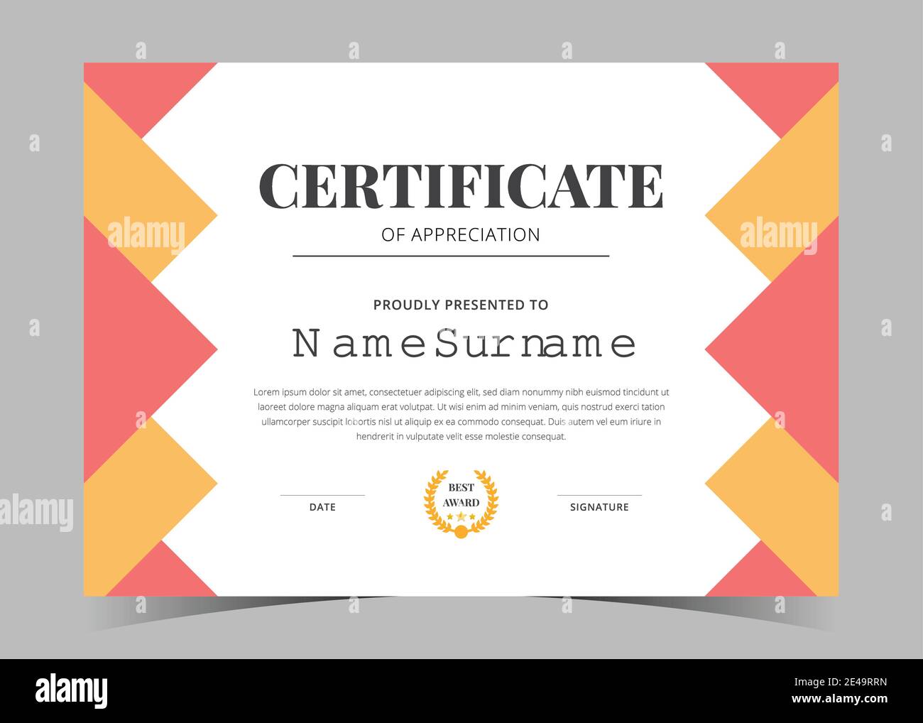 Modern Certificate Template High Resolution Stock Photography and In High Resolution Certificate Template
