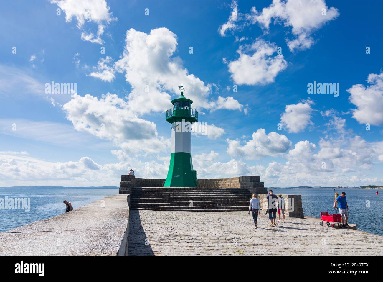 Sassnitz, light house East Mole, port, Baltic Sea, Ostsee (Baltic Sea), Rügen Island, Mecklenburg-Vorpommern / Mecklenburg-Western Pomerania, Germany Stock Photo