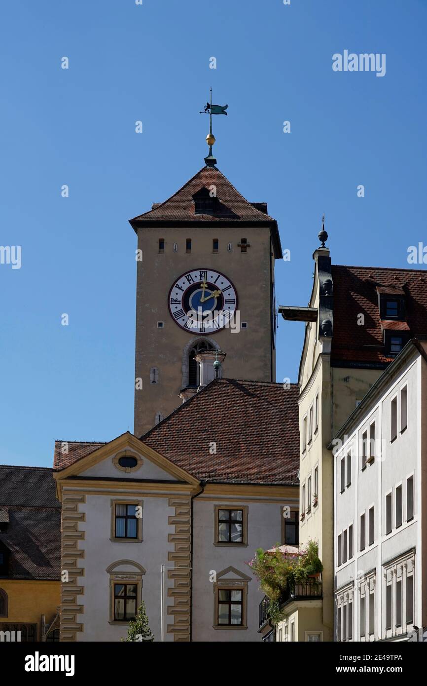 Deutschland, Bayern, Oberpfalz, Regensburg, Altes Rathaus Stock Photo