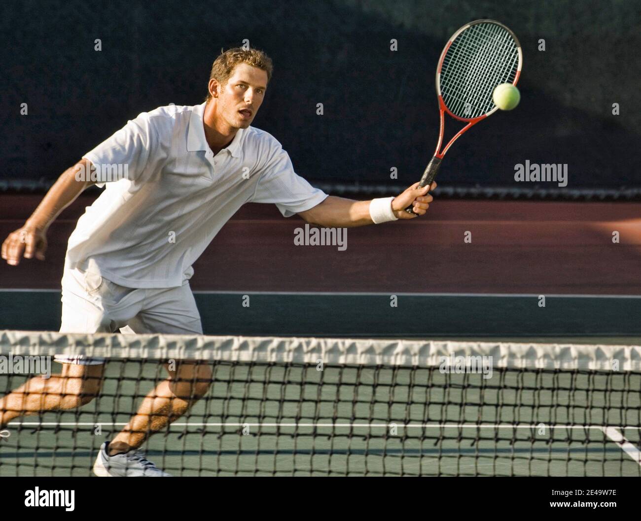 Action competition professional racket swinging hi-res stock ...