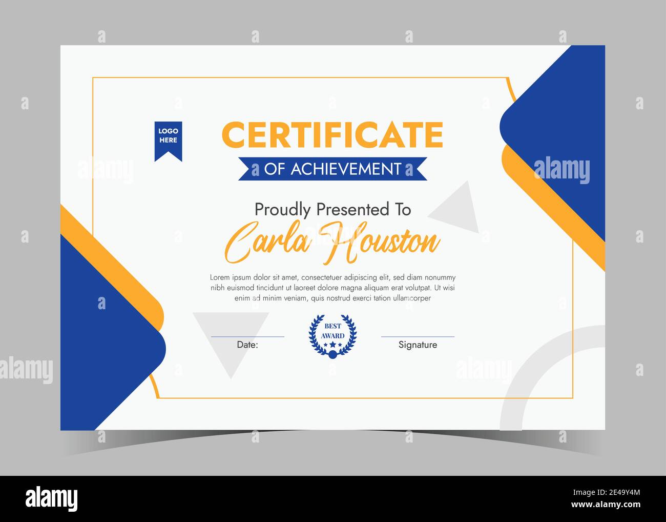 Certificate Design Template High Resolution Stock Photography and Intended For Borderless Certificate Templates