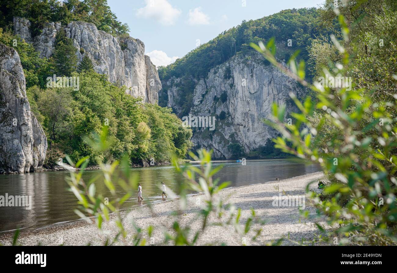 Danube breakthrough Weltenburger at Weltenburg Abbey Stock Photo