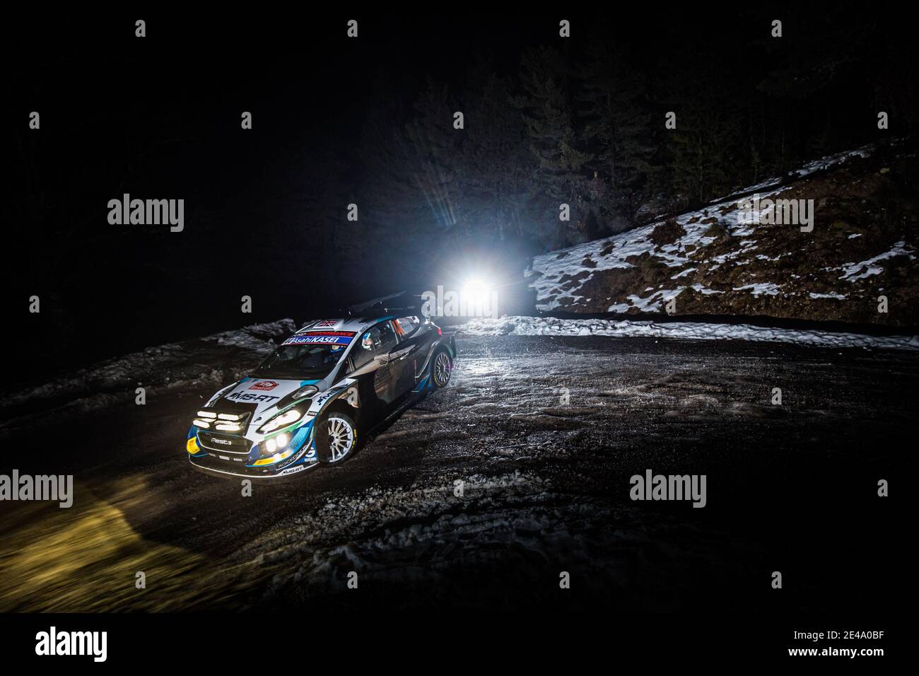 44 Gus GREENSMITH (GBR), Elliott EDMONDSON (GBR), M-SPORT FORD WORLD RALLY TEAM, FORD Fiesta WRC, action during the 2021 WRC World Rally Car Championship, Monte Carlo rally on January 20 to 24, 2021 at Monaco - Photo Bastien Roux / DPPI / LM Stock Photo