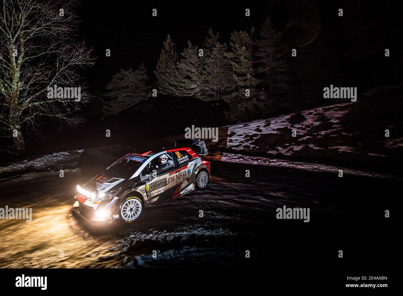 18 Takamoto Katsuta Jpn Daniel Barritt Gbr Toyota Gazoo Racing Wrt Toyota Yaris Wrc Action During The 21 Wrc World Rally Car Championship Monte Carlo Rally On January To 24 21