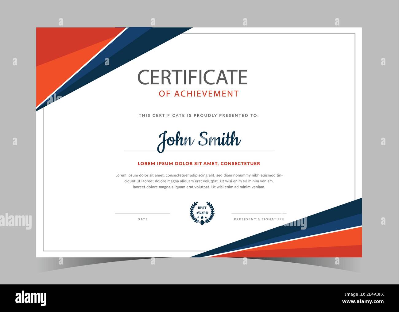 modern certificate template. certificate design, certificate Regarding Design A Certificate Template