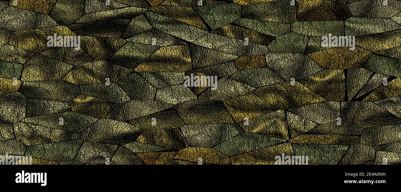 Abstract yellow green background with soft bright gold center glowing with light colors and dark blue green border with blurred mottled texture Stock Photo