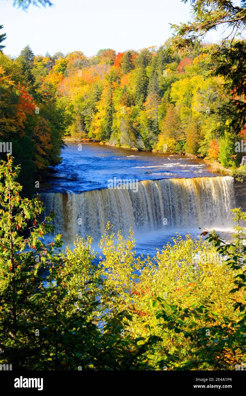 Tahquamenon Water Falls State Park Paradise Michigan Stock Photo Alamy
