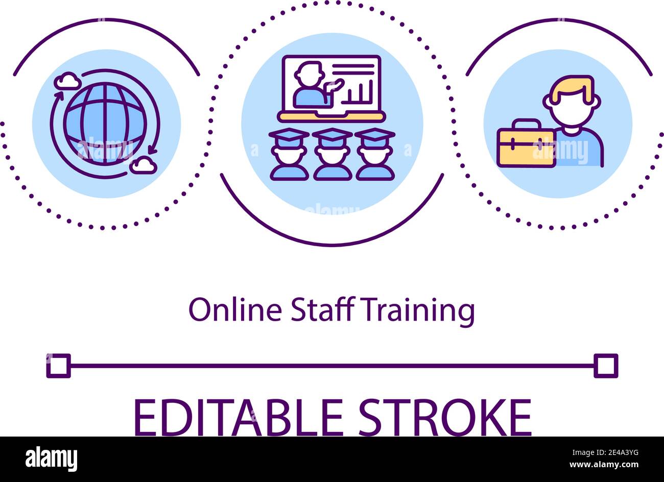 Online staff training concept icon Stock Vector Image & Art Alamy
