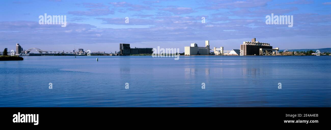 Buildings at the waterfront, Lake Superior, Duluth, Minnesota, USA Stock Photo