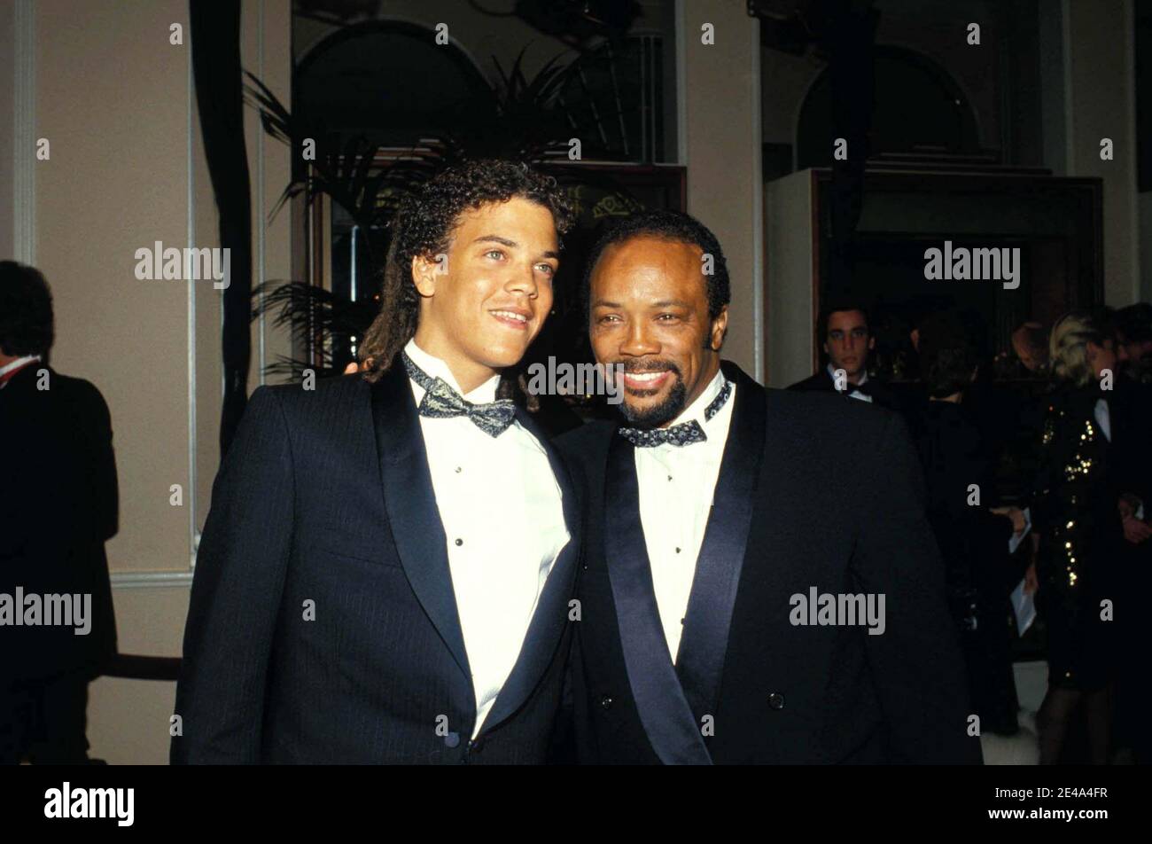 Quincy Jones and Quincy Jones III 1986 Credit: Ralph Dominguez