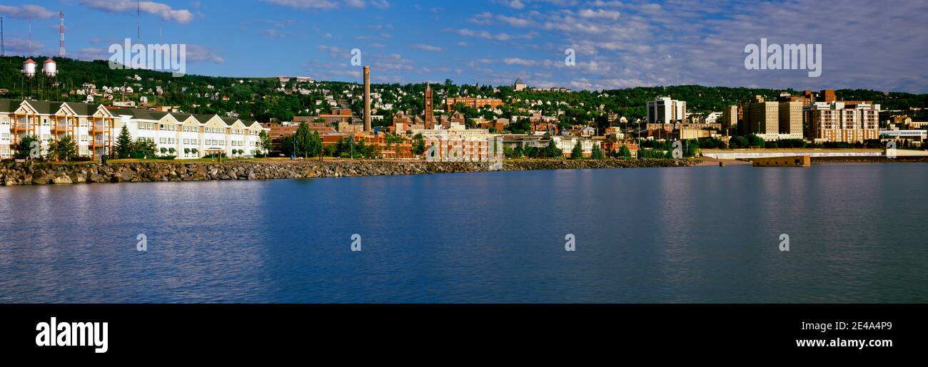 Buildings at the waterfront, Lake Superior, Duluth, Minnesota, USA Stock Photo