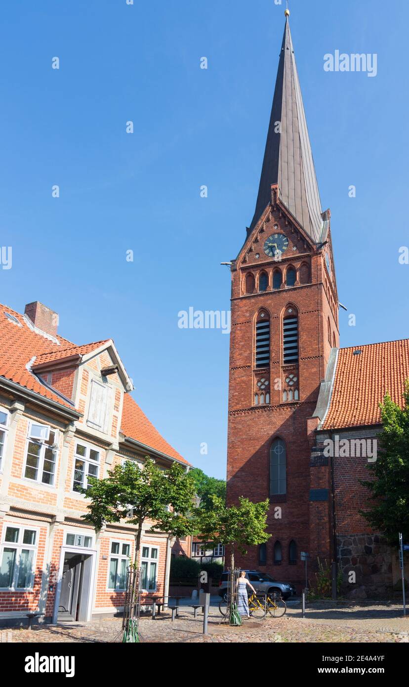 Lauenburg/Elbe, church Maria-Magdalenen-Kirche, Herzogtum Lauenburg, Schleswig-Holstein, Germany Stock Photo