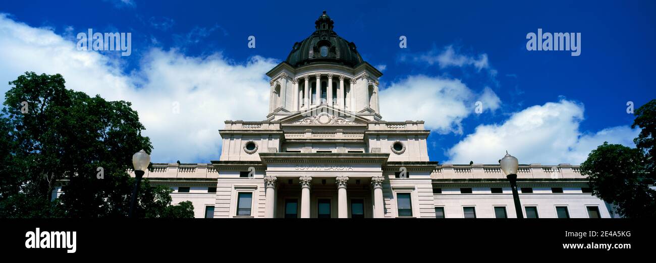 Low angle view of a government building, South Dakota State Capitol, Pierre, South Dakota, USA Stock Photo