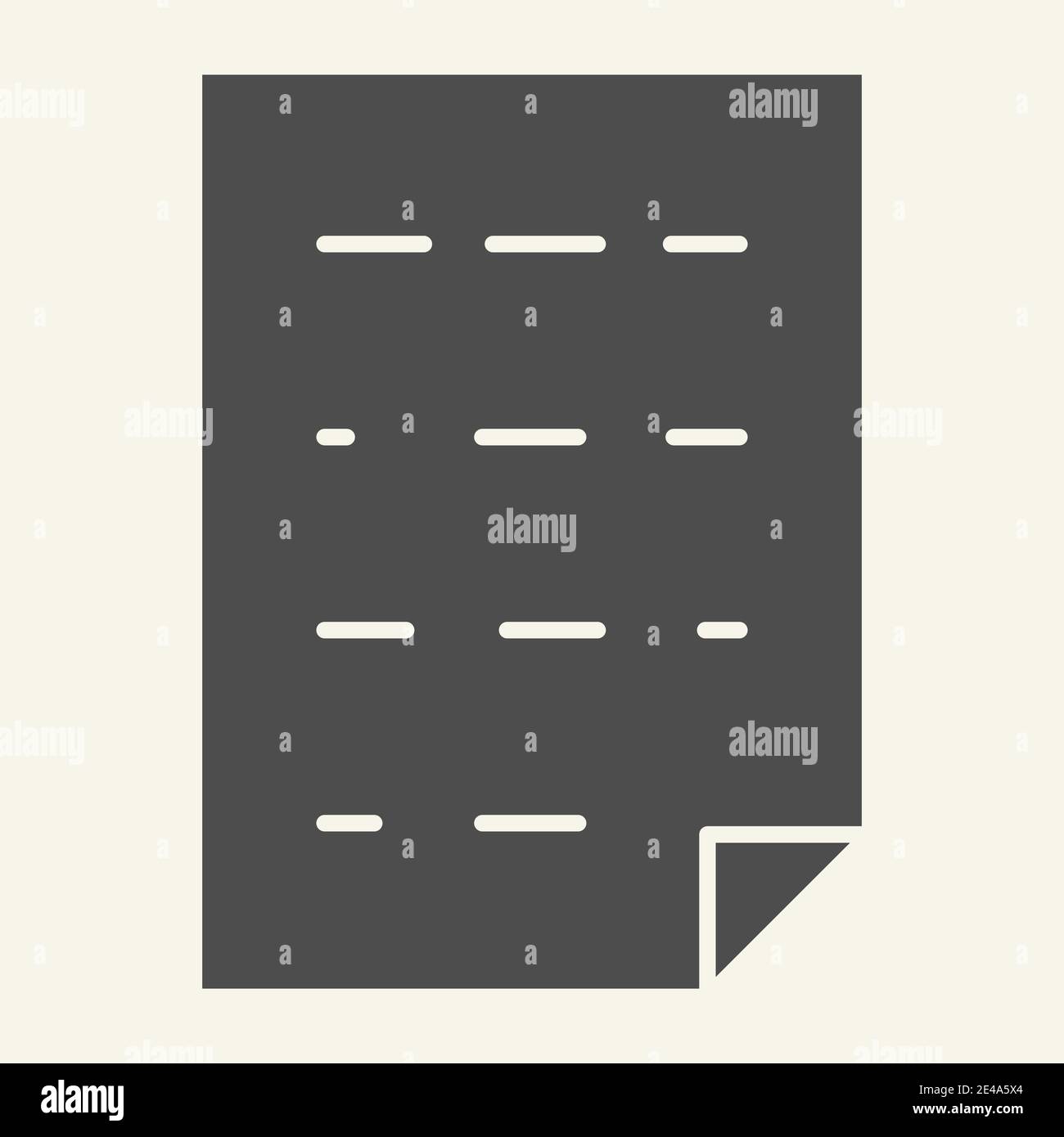 List solid icon. Document vector illustration isolated on white. Report glyph style design, designed for web and app. Eps 10. Stock Vector