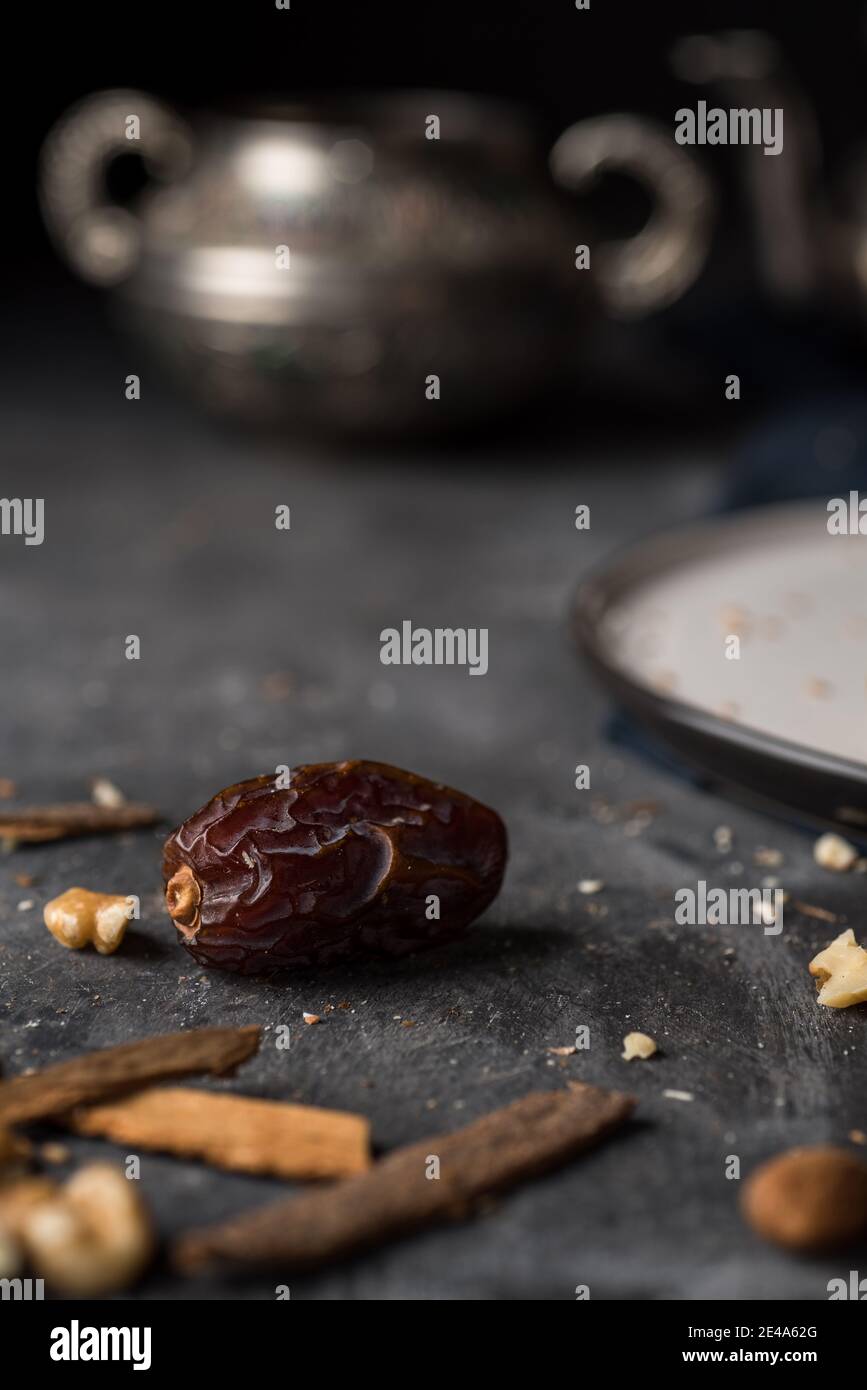 Date fruit on Arabic set up Stock Photo Alamy