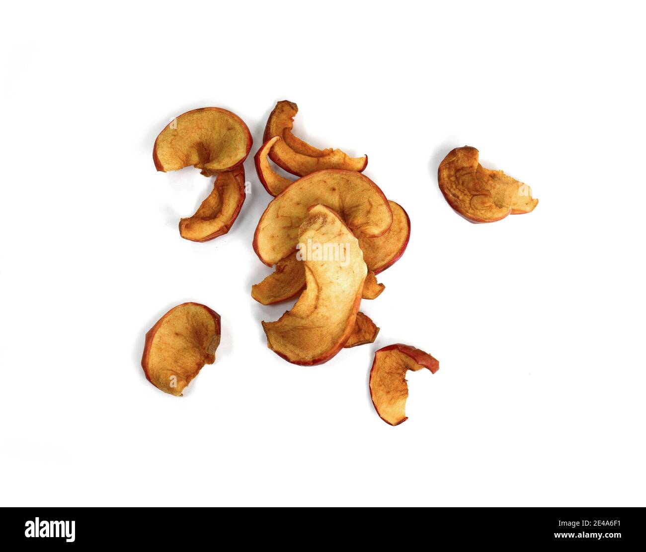 dried apple chips isolated on white Stock Photo