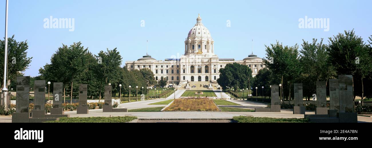 Facade of a government building, State Capitol Building, St. Paul, Minnesota, USA Stock Photo