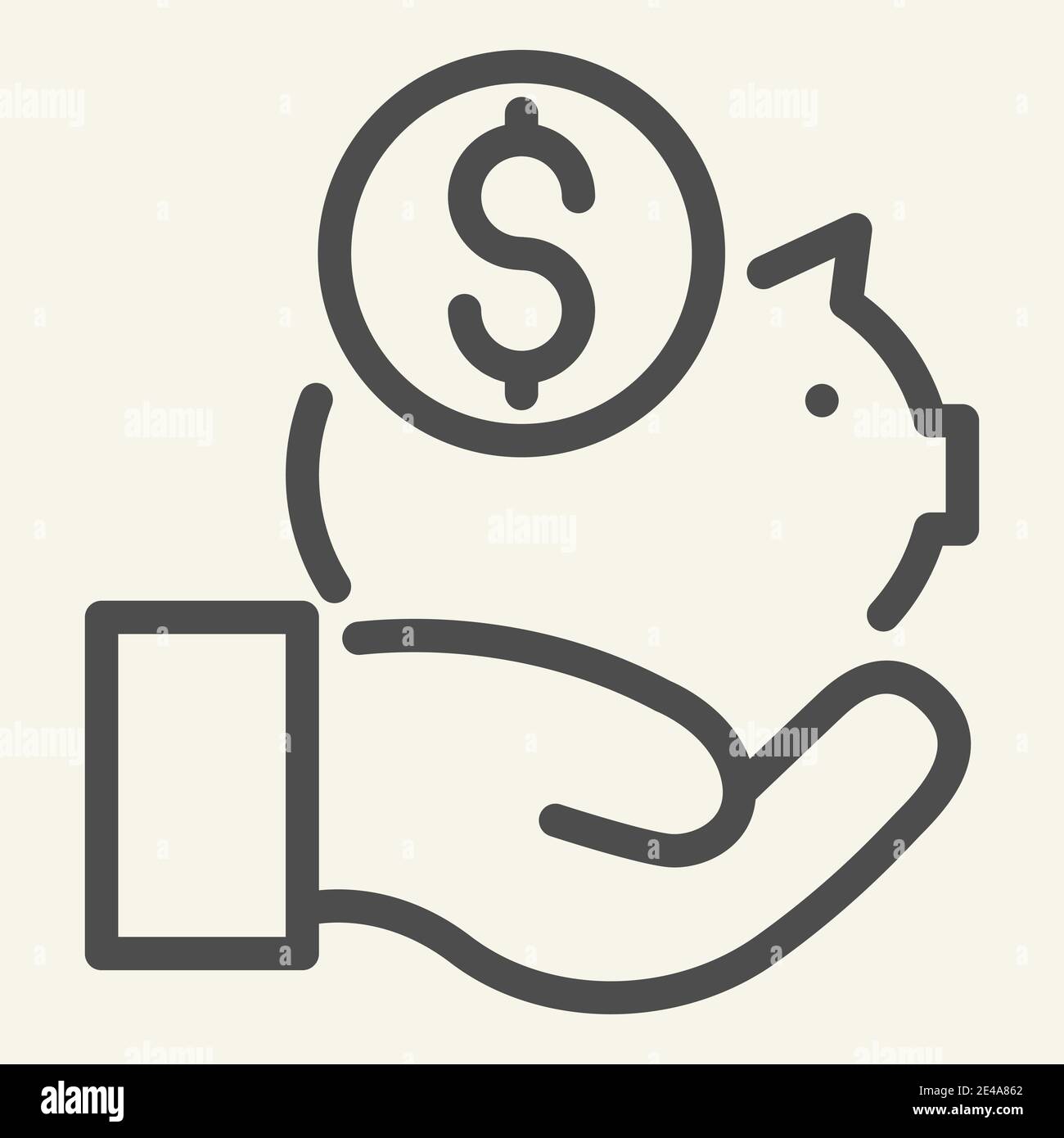 Save money line icon. Savings vector illustration isolated on white ...