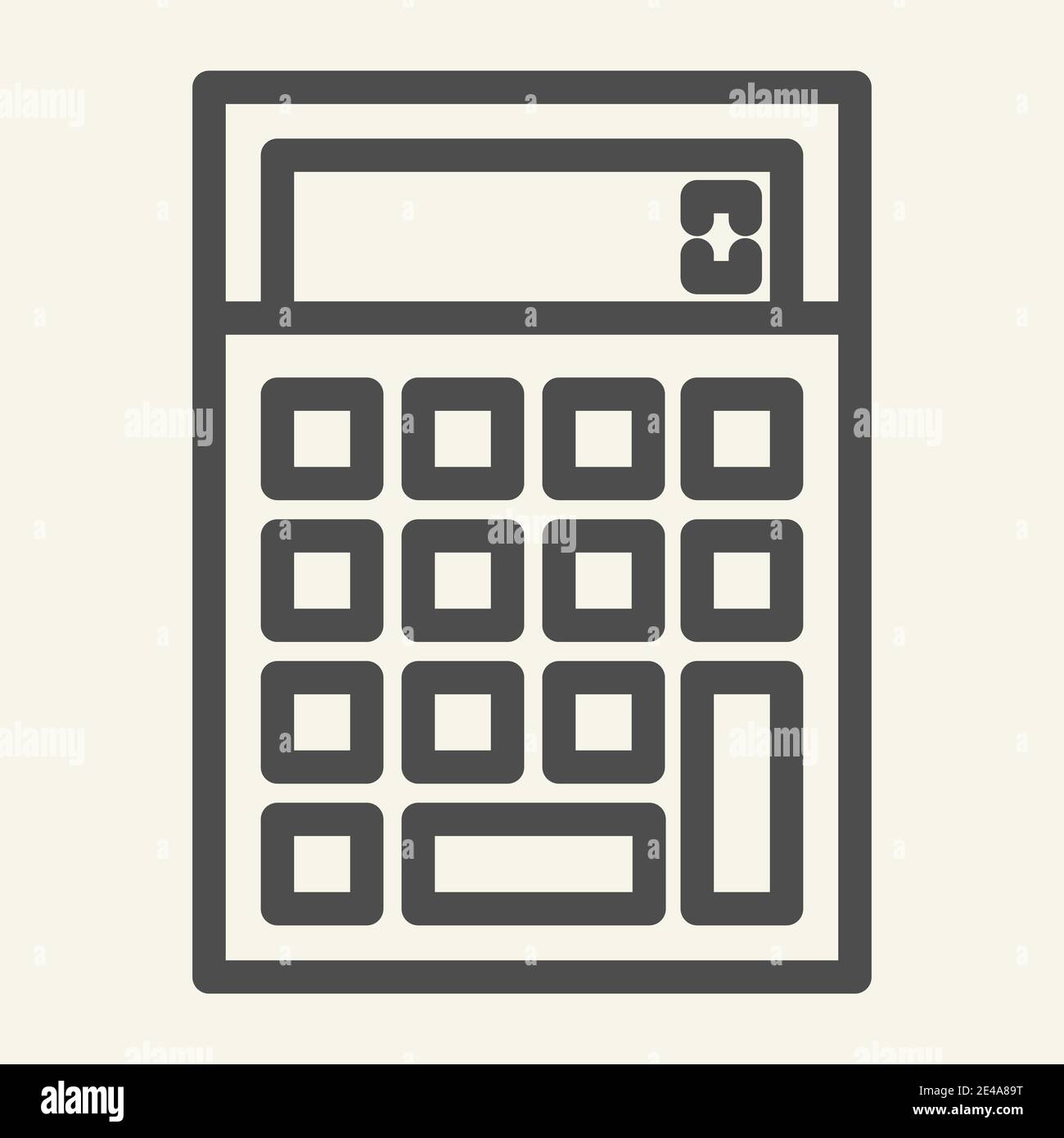 Calculator line icon. Accounting vector illustration isolated on white.  Calculate outline style design, designed for web and app. Eps 10 Stock  Vector Image & Art - Alamy