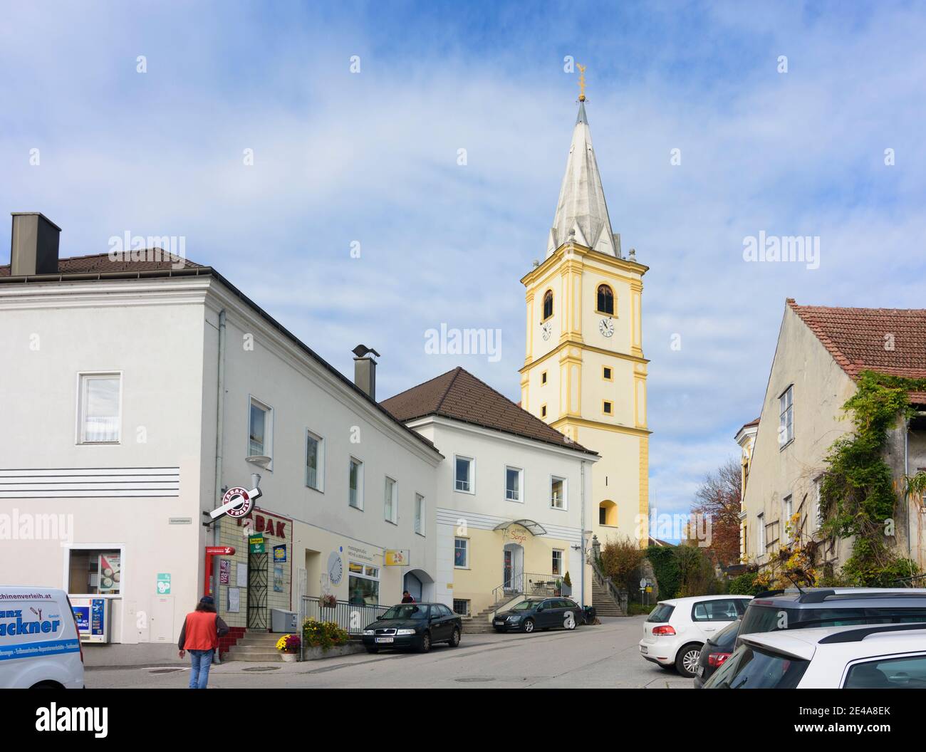 Krumbach, church St. Stephan in Krumbach, Wiener Alpen, Alps, Niederösterreich / Lower Austria, Austria Stock Photo