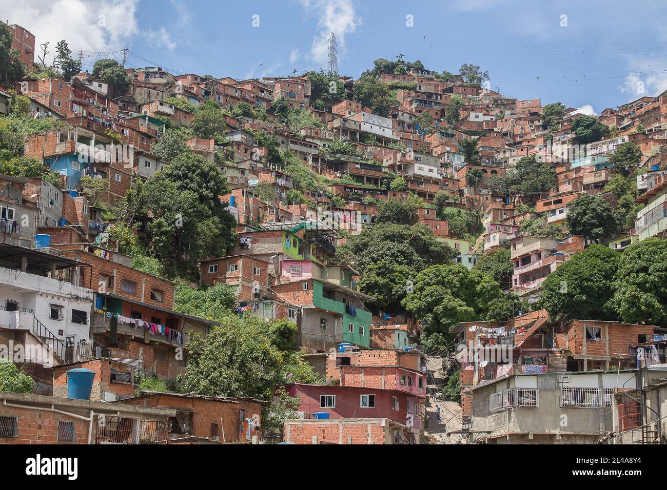 Daytime landscape of a Caracas neighborhood Stock Photo