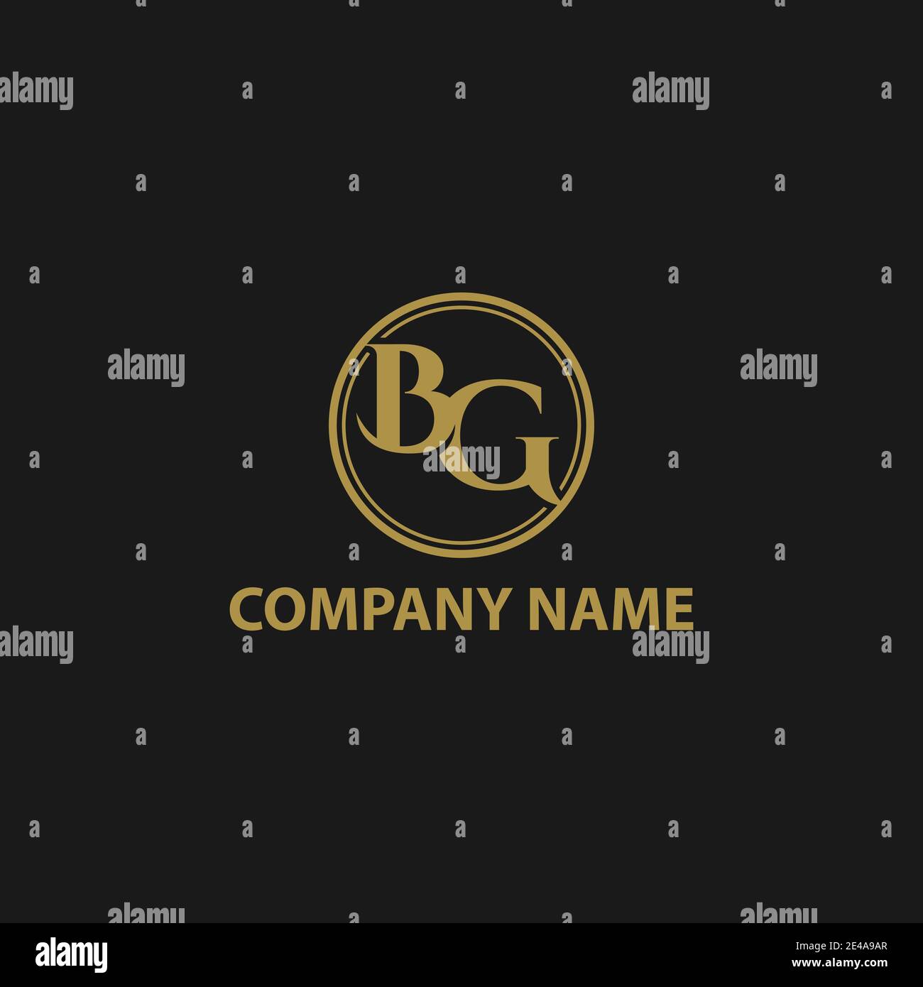 BG Logo Design Template Vector Graphic Branding Element.EPS 10 Stock Vector