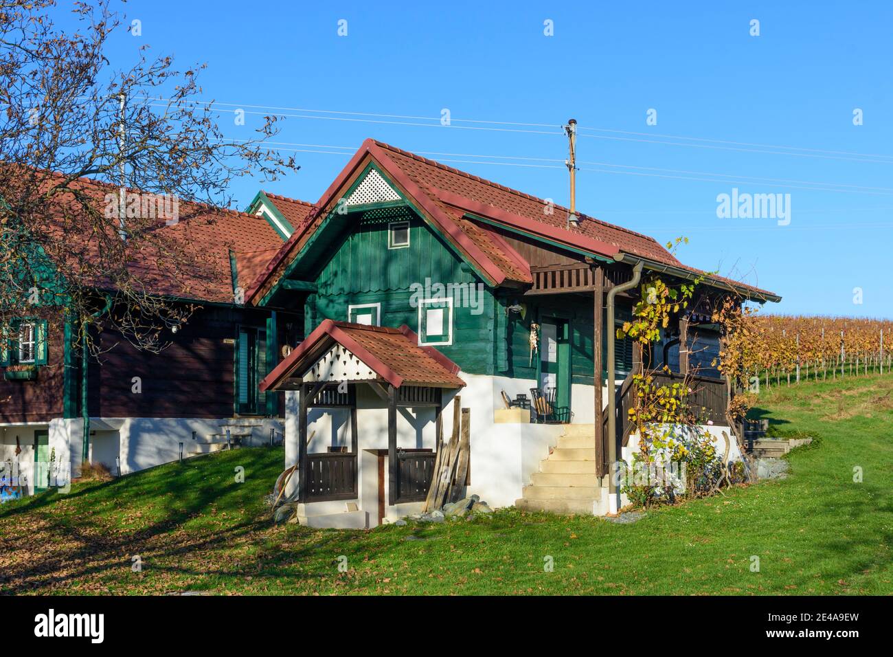 Deutsch Schützen-Eisenberg, vineyard house at Deutsch Schützner Bergen,  Southern Burgenland, Burgenland, Austria Stock Photo - Alamy
